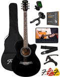 Finesse Akoestische Gitaar - met Videocursus - 4/4 40" - Western Gitaar - Gitaar Kind & Volwassenen - Zwart - afbeelding 1
