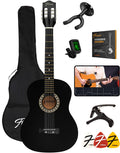 Finesse Akoestische Gitaar - met Videocursus - Nylon Snaren - Klassieke Gitaar - Spaanse Gitaar - Kind - Volwassenen - Zwart - afbeelding 1
