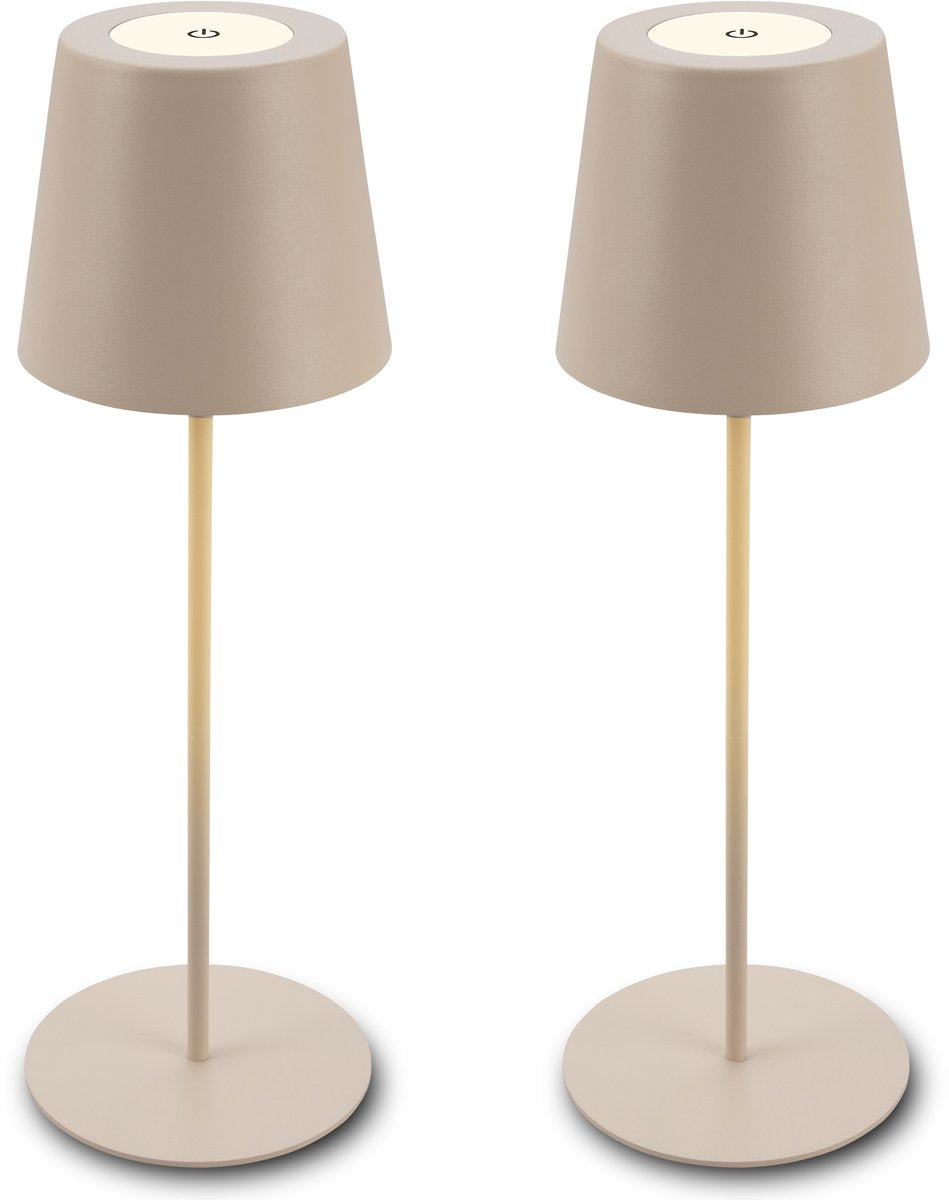 BRILONER Kiki - Set van 2 Tafellampen opllaadbaar - dimbaar - afbeelding 1