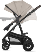 Lionelo Bianka Kinderwagen 3 in 1 - Reiswieg + Wandelwagen + Autostoel - Grote Luchtbanden, Volledige Vering - Inklapbaar - Verstelbare duwstang - Buggy Omkeerbare Zitting - 0-22kg - Accessoireset - Beige - afbeelding 3