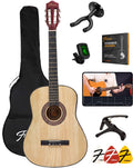 Finesse Akoestische Gitaar - met Videocursus - Nylon Snaren - Klassieke Gitaar - Spaanse Gitaar - Kind - Volwassenen - Naturel - afbeelding 1