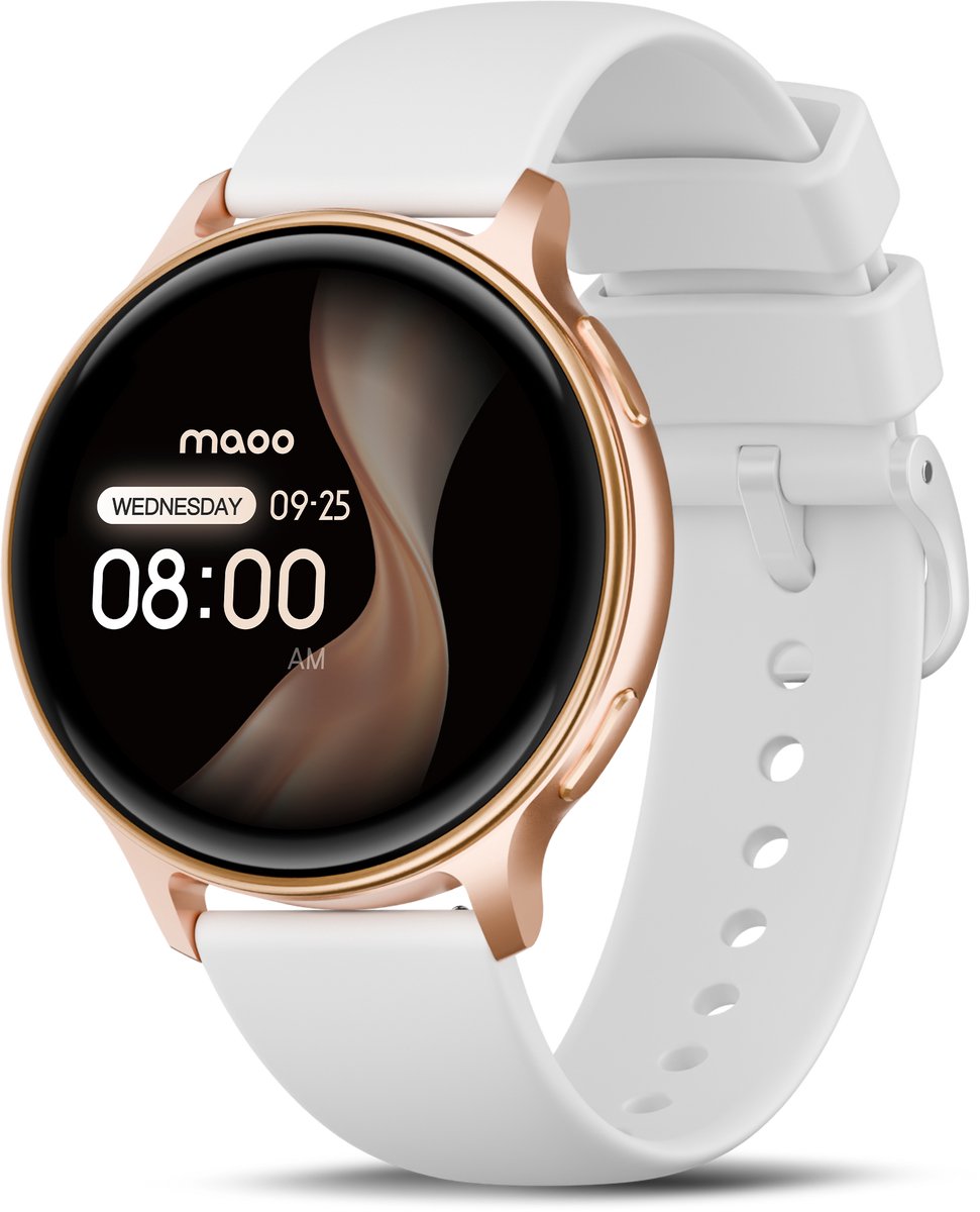 Maoo Ventura 2 - GPS Smartwatch Dames - AMOLED - Siliconen, Leren en Sportbandje - afbeelding 1