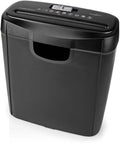 Nedis Papierversnipperaar - 6x A4 vellen - 10L - Voor thuis / kantoor - Stroken P2 - Zwart - afbeelding 1